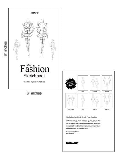 Mini Fashion Sketchbook - Female Figure Templates