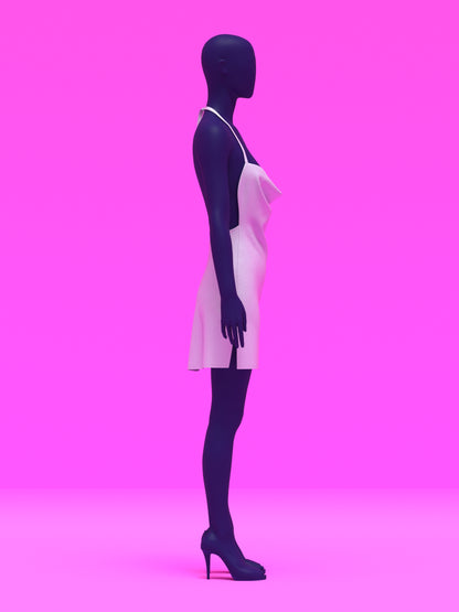 Cowl Neck Dress Sewing Pattern for Drag Queens by Katkow Paris Hilton Disco Party Easy Sew y2k Costume Mini   Side