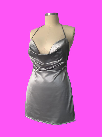 Cowl Neck Dress Sewing Pattern for Drag Queens by Katkow Paris Hilton Disco Party Easy Sew y2k Costume Mini  