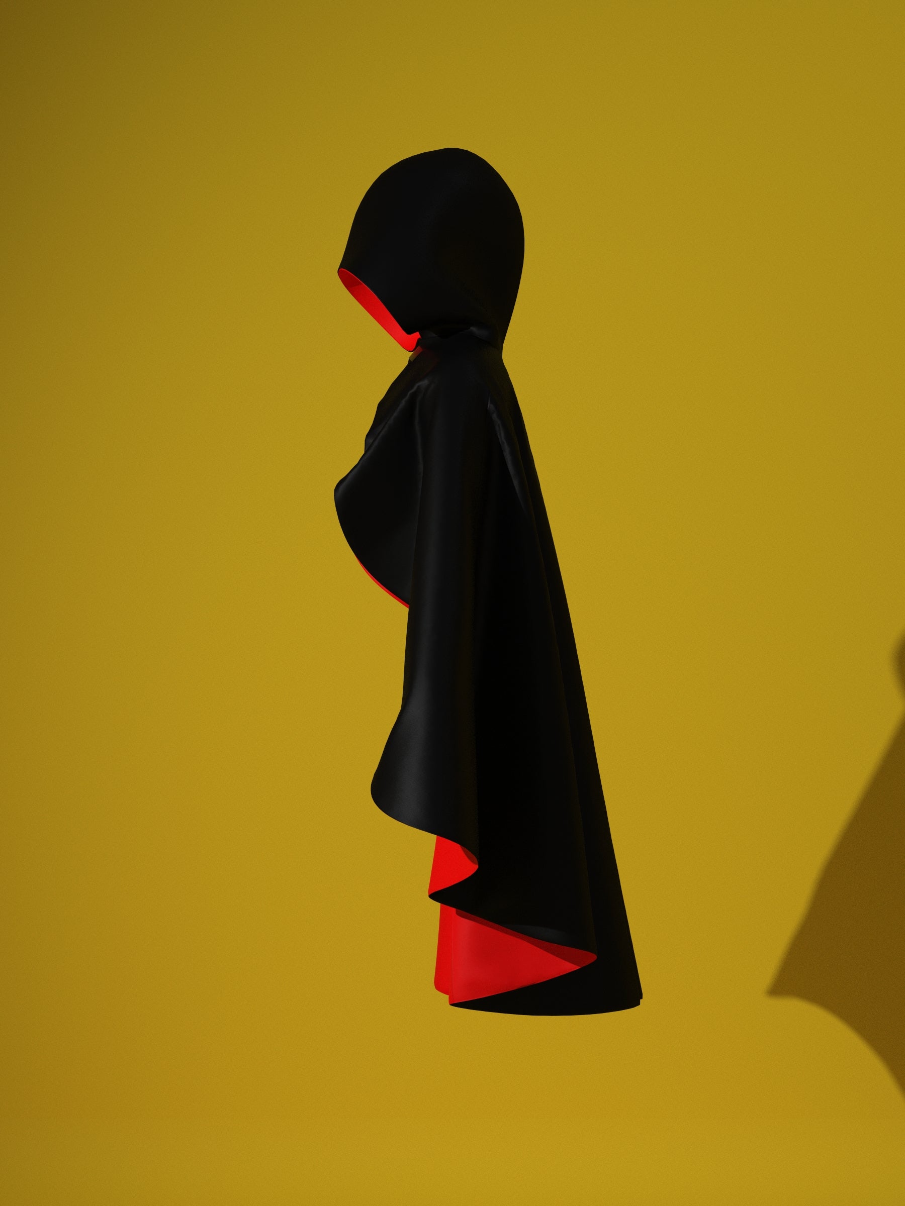 Gothic Oversized Cloak (XS-4X) Drag Queen Halloween Costume Sewing Pattern for Villain Fairytale Outfit Cosplay Side