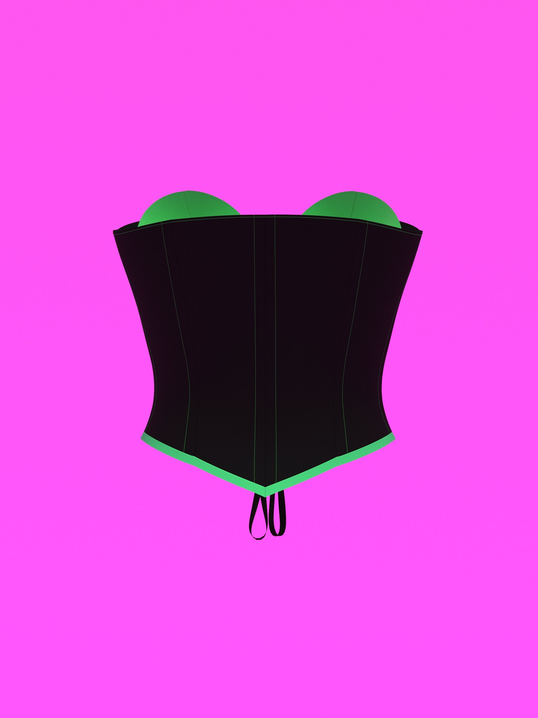 Heart Corset Top Sewing Pattern For Drag Queens Valentines Costume by Katkow Back