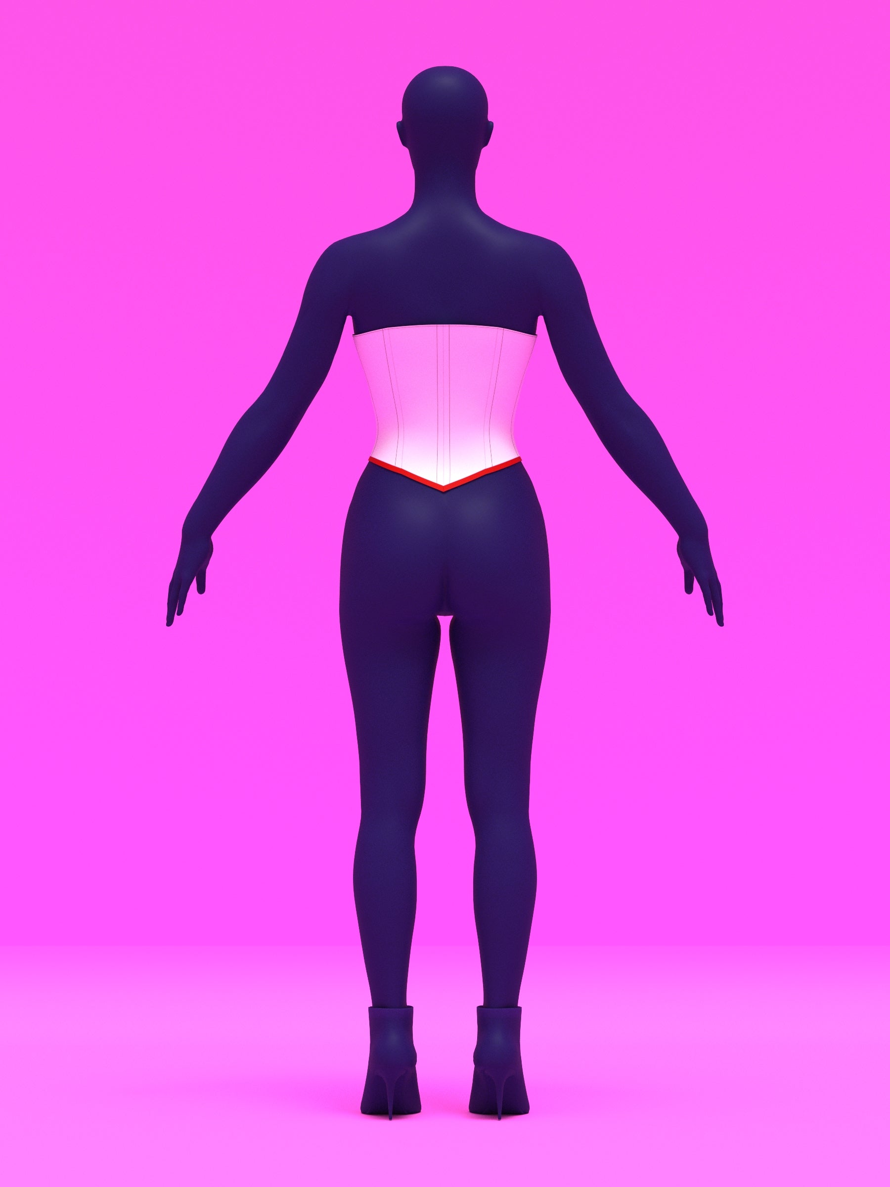 Heart Corset Top Sewing Pattern For Drag Queens Valentines Costume by Katkow Back