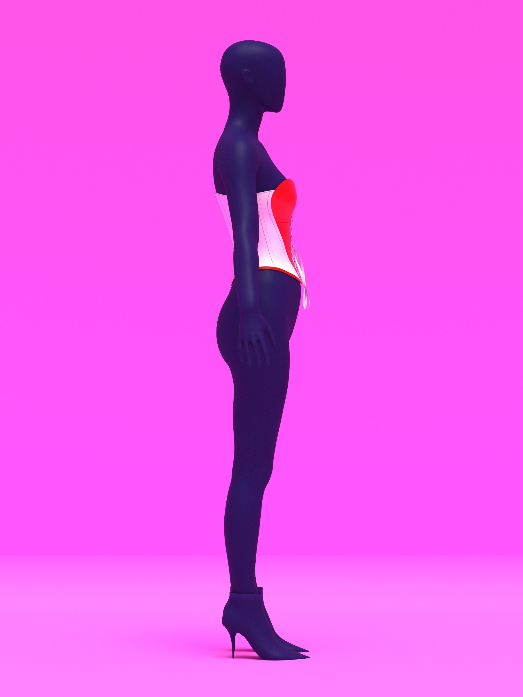 Heart Corset Top Sewing Pattern For Drag Queens Valentines Costume by Katkow Side