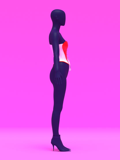 Heart Corset Top Sewing Pattern For Drag Queens Valentines Costume by Katkow Side