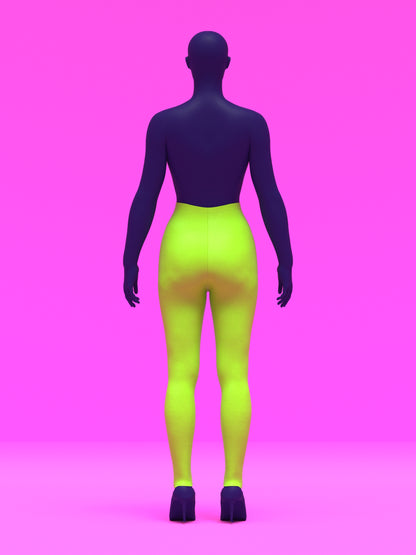 High Waisted Leggings Sewing Pattern (XS-4X) For Drag Queens pants bottoms stretch easy sew by Katkow back