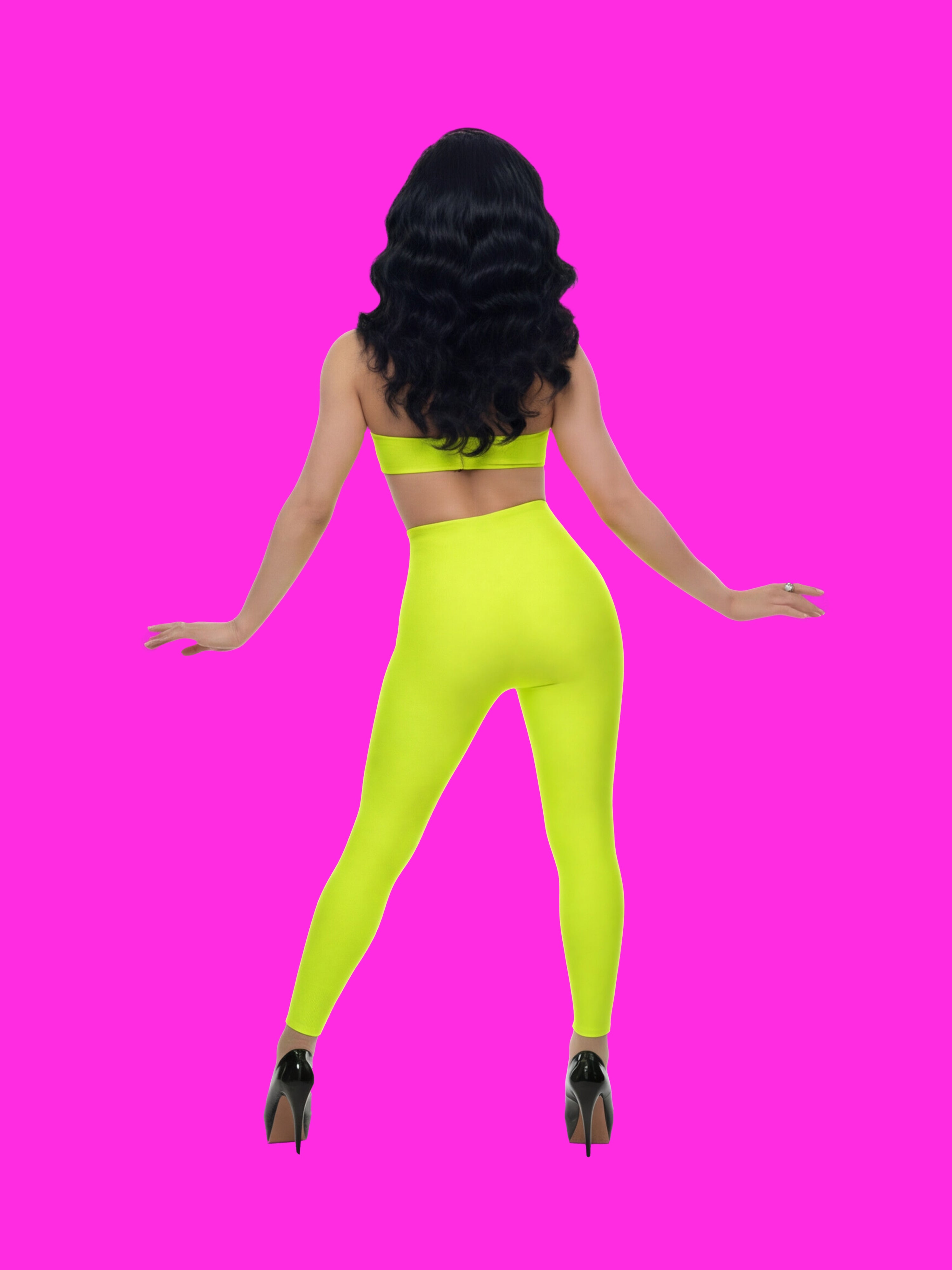 High Waisted Leggings Sewing Pattern (XS-4X) For Drag Queens pants bottoms stretch easy sew by Katkow back