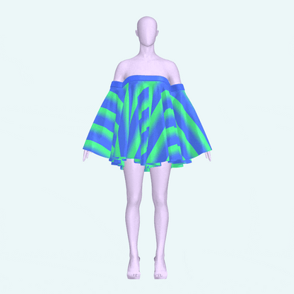 Katkow Off-the-shoulder Babydoll Dress Sewing Pattern for Drag Queens Costume Festival Oversized Mini Dress Cosplay Fantasy Pastel Goth Rave Gif