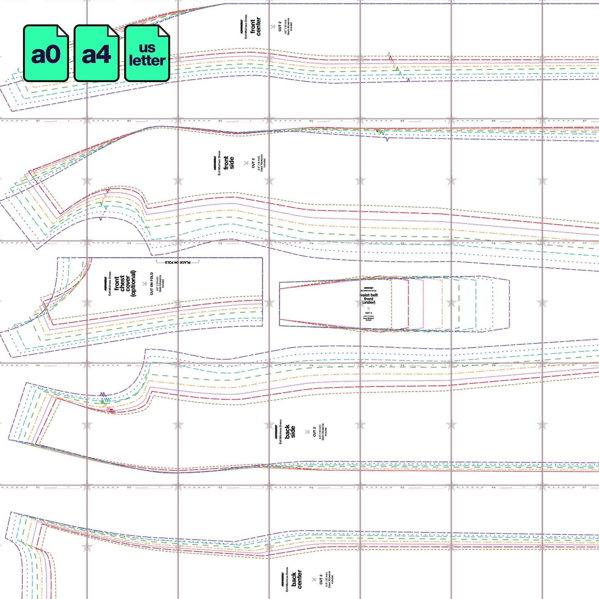 Katkow Elvira Costume Dress Sewing Pattern made for Drag Queens pdf