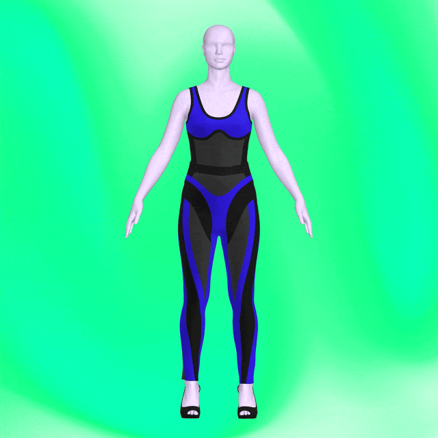 katkow drag queen bodysuit and leggings sewing pattern set gif