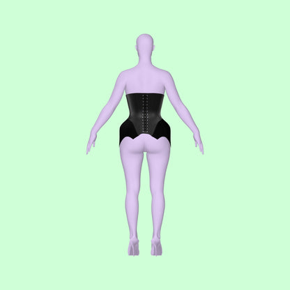 Bat Overbust Corset Sewing Pattern (XS-4X) PDF For Drag Queens Katkow Gothic Halloween Costume Cosplay Bustier BACK