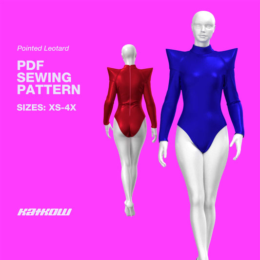 katkow pointed shoulder leotard sewing pattern drag queens thumb