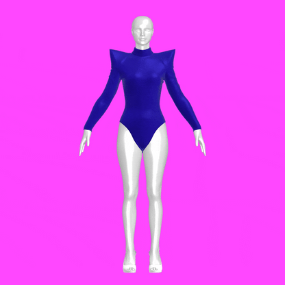 katkow pointed shoulder leotard sewing pattern drag queens gif
