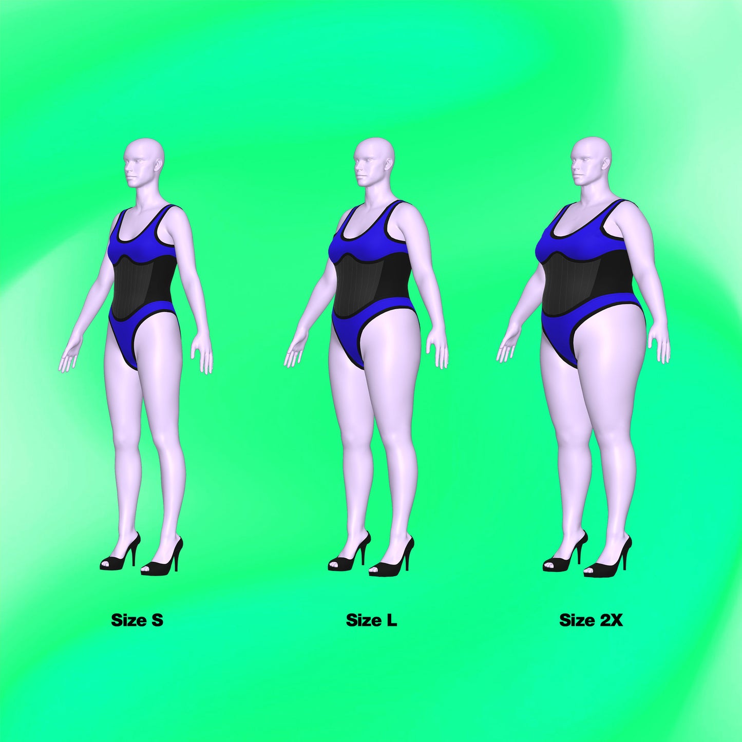 katkow drag queen stretch color block corset bodysuit sewing pattern sizes