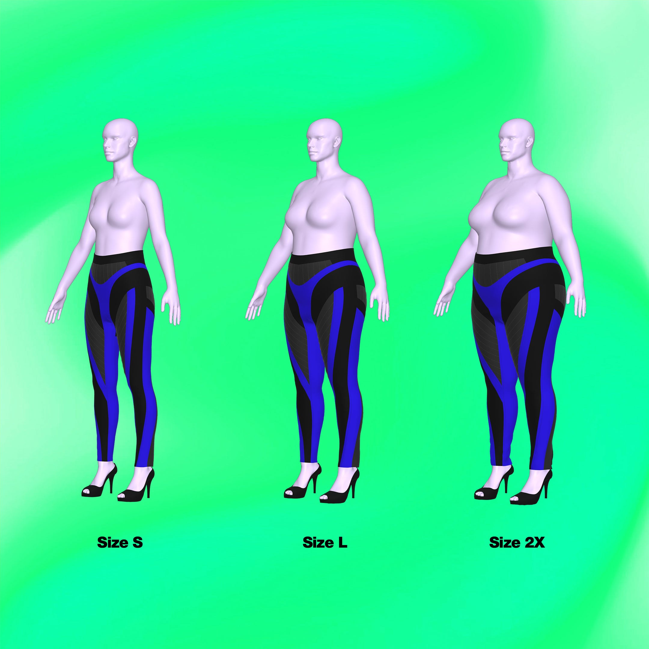 katkow drag queen stretch color block leggings sewing pattern size