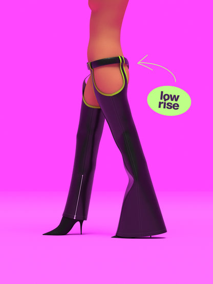 Low Rise Garter Chaps Sewing Pattern For Drag Queens by Katkow Festival Cosplay Western Cosplay Costume Outfit