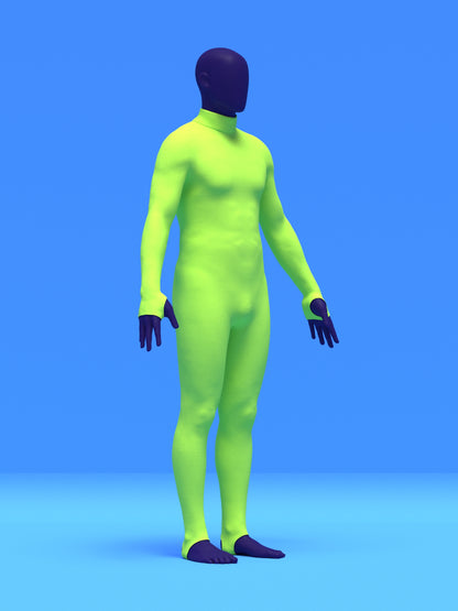 Men's Stretch Catsuit Sewing Pattern For Cosplay Superhero Suit Costume Easy Sew Bodysuit Onsie Leotard Dancewear Katkow