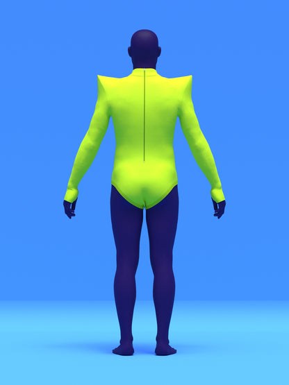 Men's Pointed Shoulder Leotard Sewing Pattern For Cosplay Bodysuit Stretch Easy Beginner Sew Superhero villain costume by Katkow 