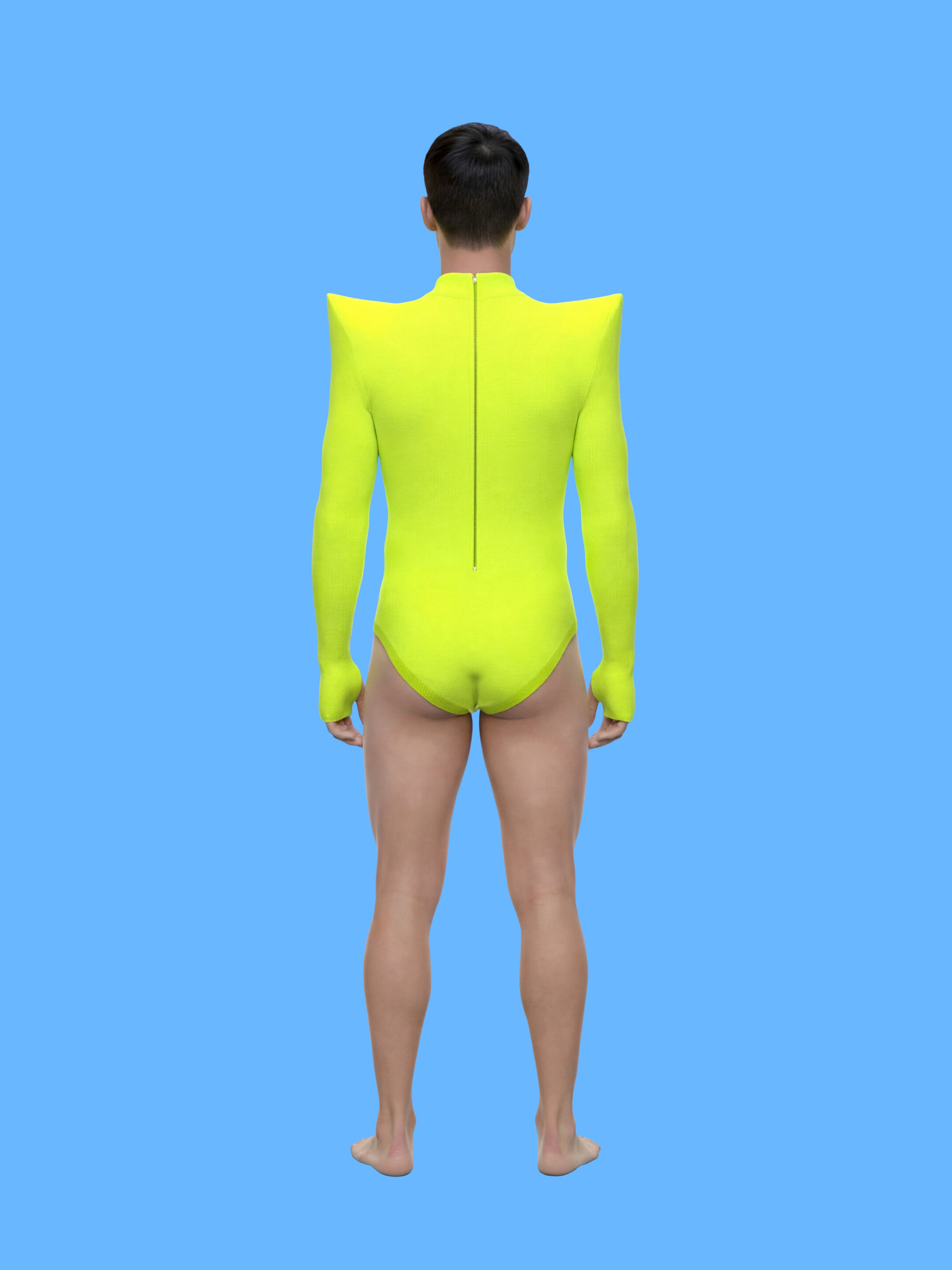 Men's Pointed Shoulder Leotard Sewing Pattern For Cosplay Bodysuit Stretch Easy Beginner Sew Superhero villain costume by Katkow 