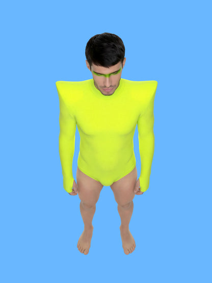 Men's Pointed Shoulder Leotard Sewing Pattern For Cosplay Bodysuit Stretch Easy Beginner Sew Superhero villain costume by Katkow 