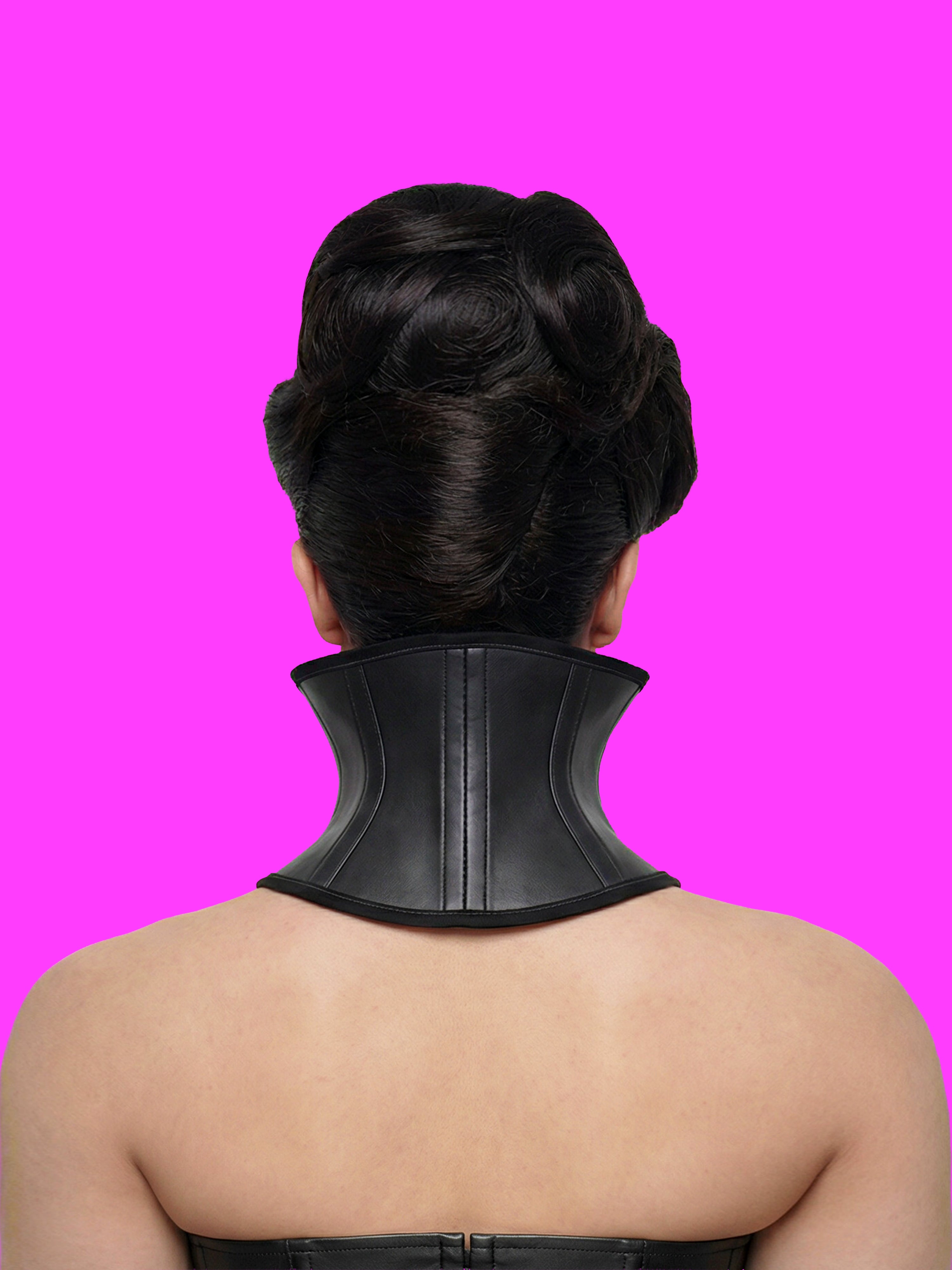 Open High Collar Neck Corset Sewing Pattern for Drag queens Cosplay Costume Alternative Goth Outfit by Katkow back