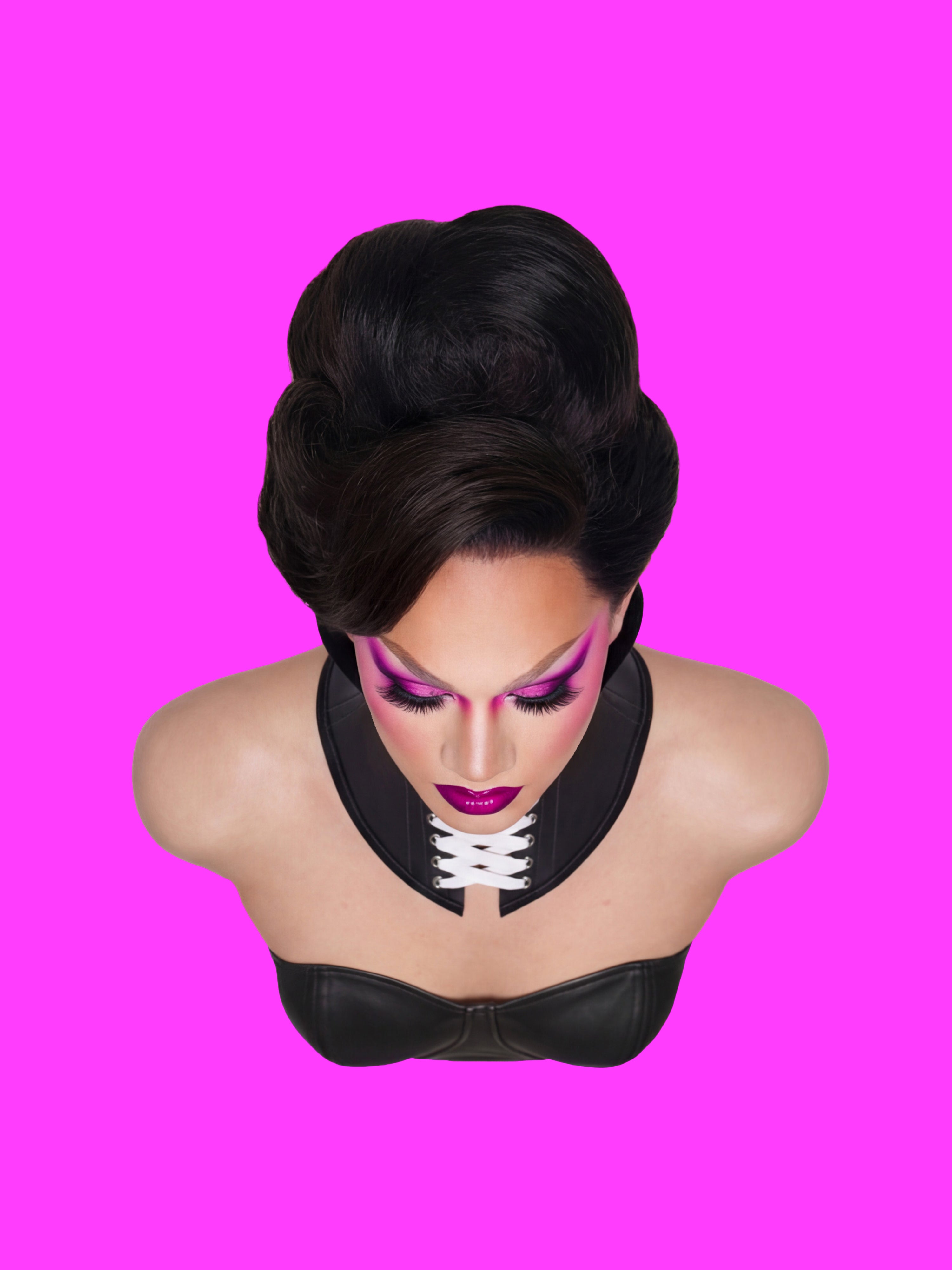 Open High Collar Neck Corset Sewing Pattern for Drag queens Cosplay Costume Alternative Goth Outfit by Katkow top