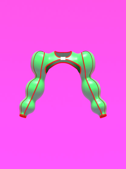 Ornament Ball Sleeve Shrug Sewing Pattern Top for Drag Queens Holiday Festive Outfit Costume Big Sleeves front garment