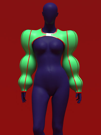 Ornament Ball Sleeve Shrug Sewing Pattern Top for Drag Queens Holiday Festive Outfit Costume Big Sleeves thumb1