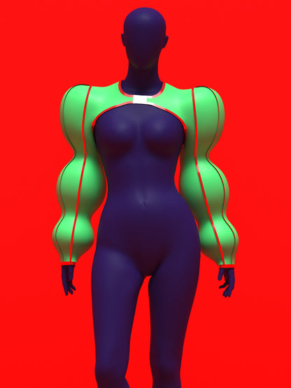 Ornament Ball Sleeve Shrug Sewing Pattern Top for Drag Queens Holiday Festive Outfit Costume Big Sleeves 