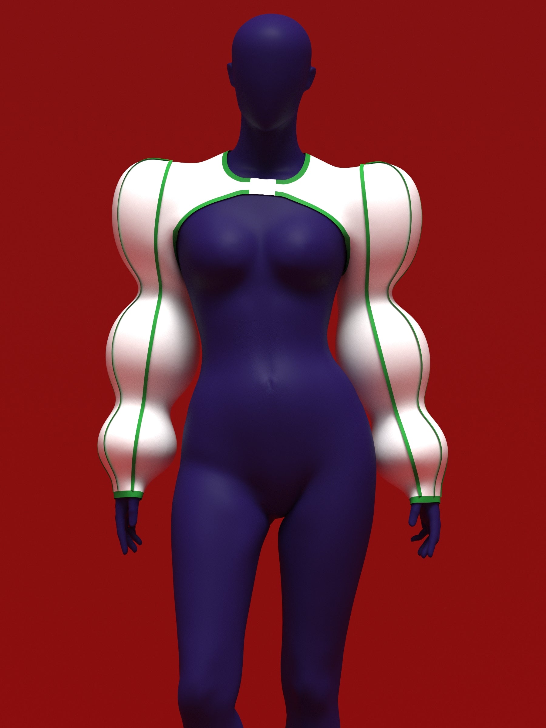 Ornament Ball Sleeve Shrug Sewing Pattern Top for Drag Queens Holiday Festive Outfit Costume Big Sleeves white