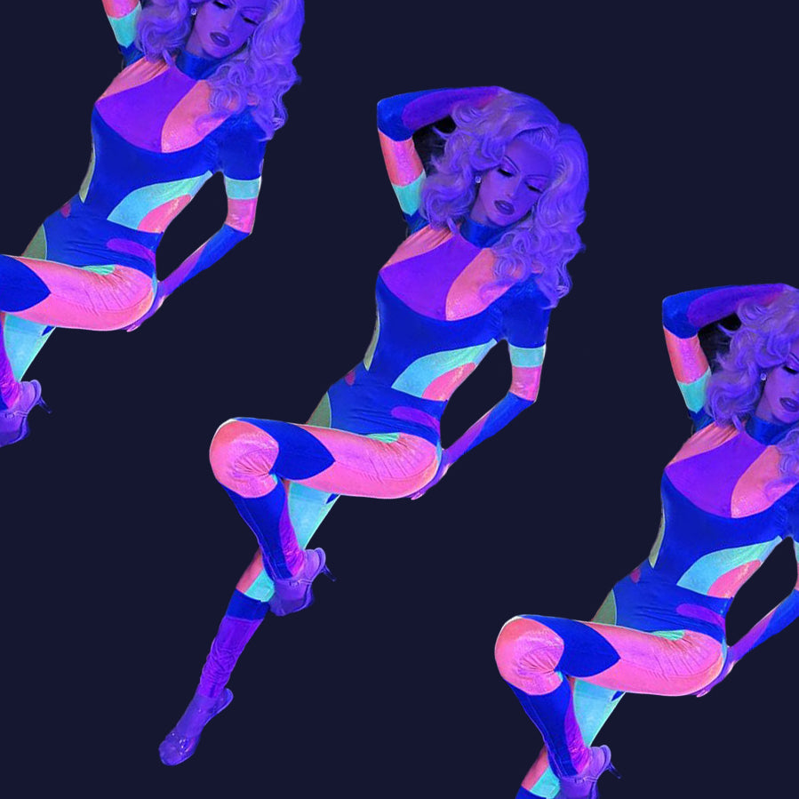 Paneled Catsuit Bodysuit Sewing Pattern For Drag Queens Costume by Katkow Stretch Garment Pose