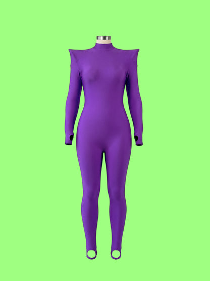 Pointed Shoulder Catsuit Sewing Pattern For Drag Queens Stretch Bodysuit Leotard Dancewear Easy Sew Beginner Pattern by Katkow Front