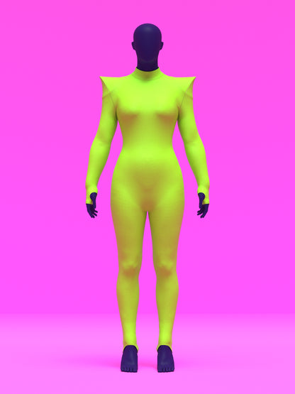 Pointed Shoulder Catsuit Sewing Pattern For Drag Queens M-2XL (Drag Queen) Pointed Shoulder Catsuit Sewing Pattern For Drag Queens M-2XL (Drag Queen)