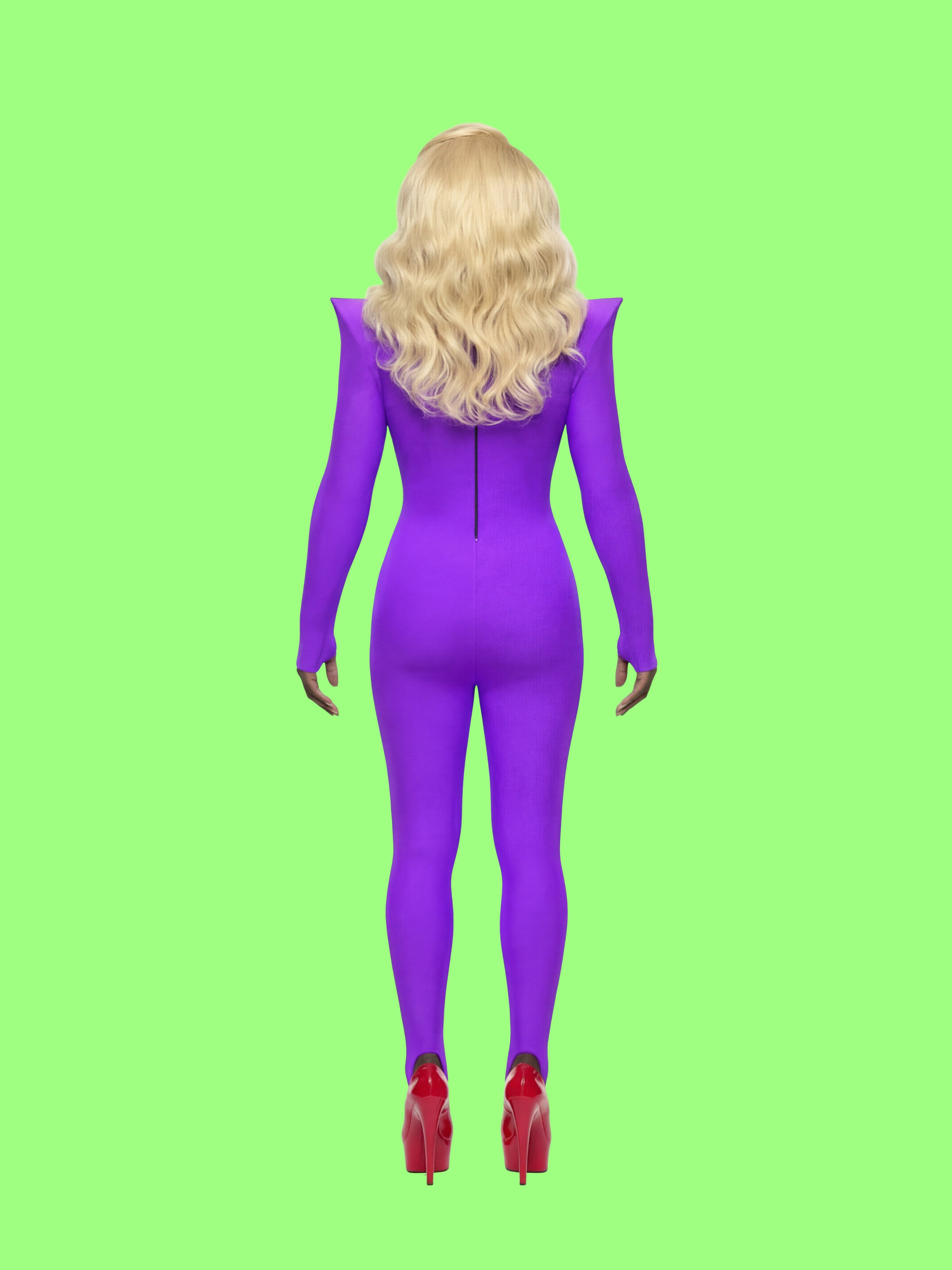 Pointed Shoulder Catsuit Sewing Pattern For Drag Queens Stretch Bodysuit Leotard Dancewear Easy Sew Beginner Pattern by Katkow Back