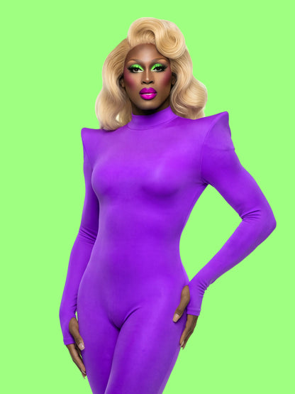 Pointed Shoulder Catsuit Sewing Pattern For Drag Queens Stretch Bodysuit Leotard Dancewear Easy Sew Beginner Pattern by Katkow Closeup