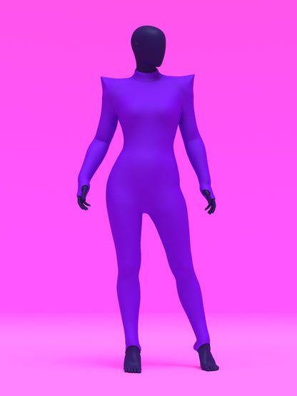 Pointed Shoulder Catsuit Sewing Pattern For Drag Queens Stretch Bodysuit Leotard Dancewear Easy Sew Beginner Pattern by Katkow Pose