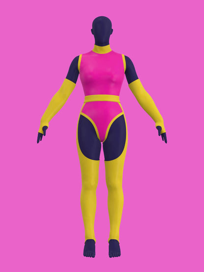 Stretch Set Leotard, Fingerless Opera Gloves, Chaps Sewing Patterns For Drag Queens by Katkow Beginner Sewing Pattern Full Drag Costume 