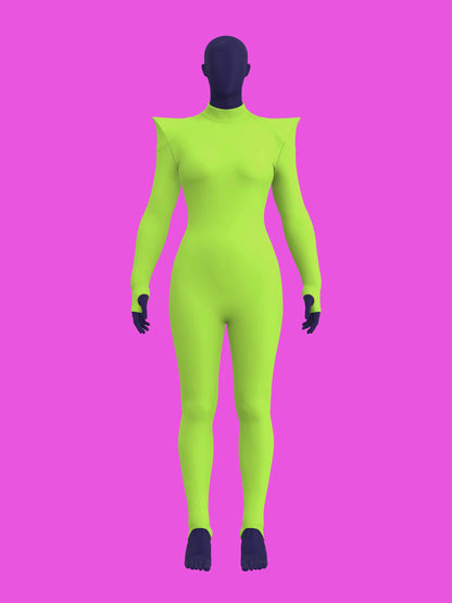 Pointed Shoulder Catsuit Sewing Pattern For Drag Queens Stretch Bodysuit Leotard Dancewear Easy Sew Beginner Pattern by Katkow 