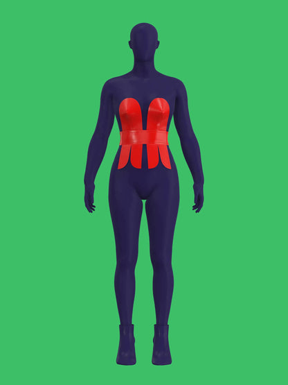 Belted Ribbon Top Sewing Pattern Corset Lace Belt for Drag Queens Sewing Pattern Costume Holiday Front