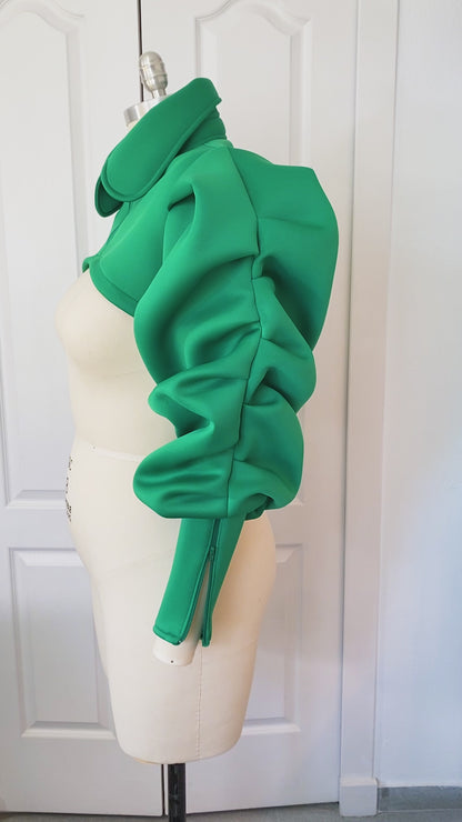 Ruched Sleeve Shrug Sewing Pattern For Drag Queens by Katkow oversized ruffle wrinkle sleeve pattern top accessory 