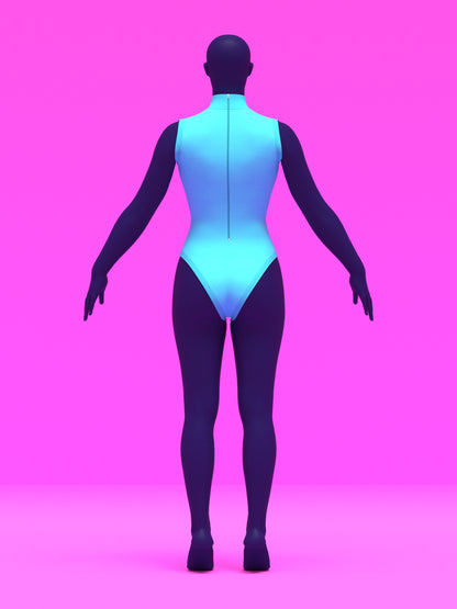 Sleeveless Leotard Sewing Pattern For Drag Queens and Women's Cosplay Stretch Easy Beginner Sewing Dancewear Unitard Bodysuit by Katkow back