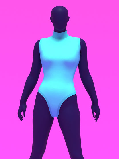 Sleeveless Leotard Sewing Pattern For Drag Queens and Women's Cosplay Stretch Easy Beginner Sewing Dancewear Unitard Bodysuit by Katkow Front