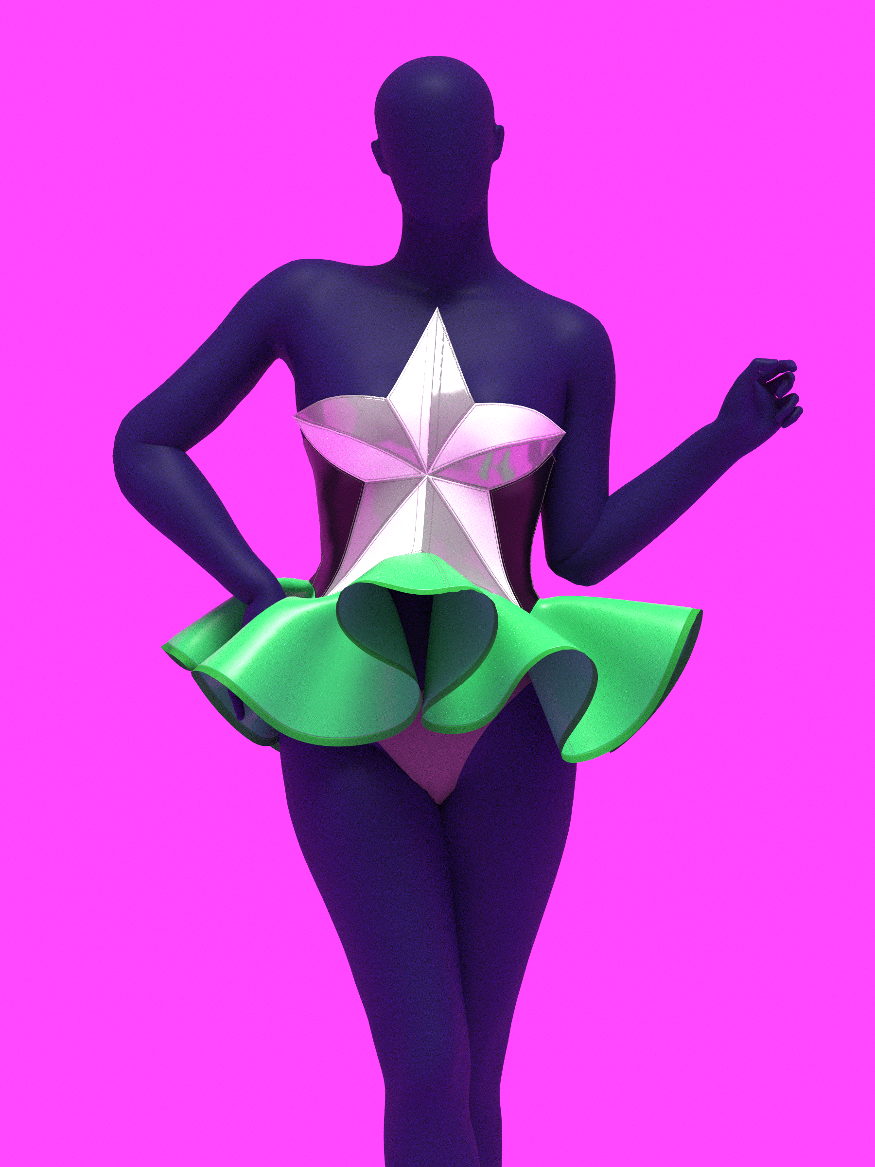 Star Corset Peplum and Thong (Set) Sewing Pattern for Drag Queens Holiday Christmas Costume Outfit Camp by Katkow Festive 3