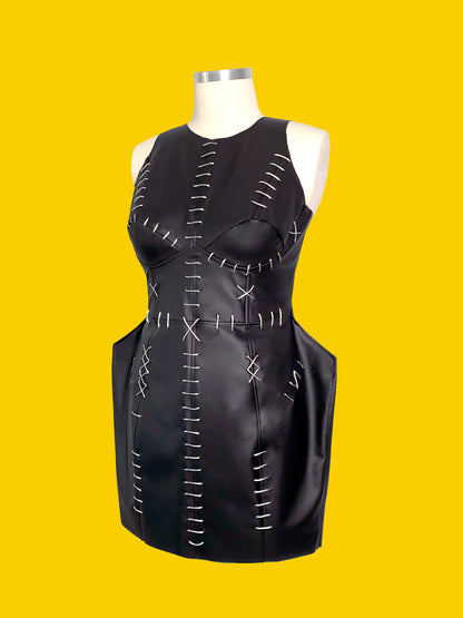Stitched Pointed Hips Dress (XS-XL) Drag Queen Halloween Costume Sewing Pattern Front 2