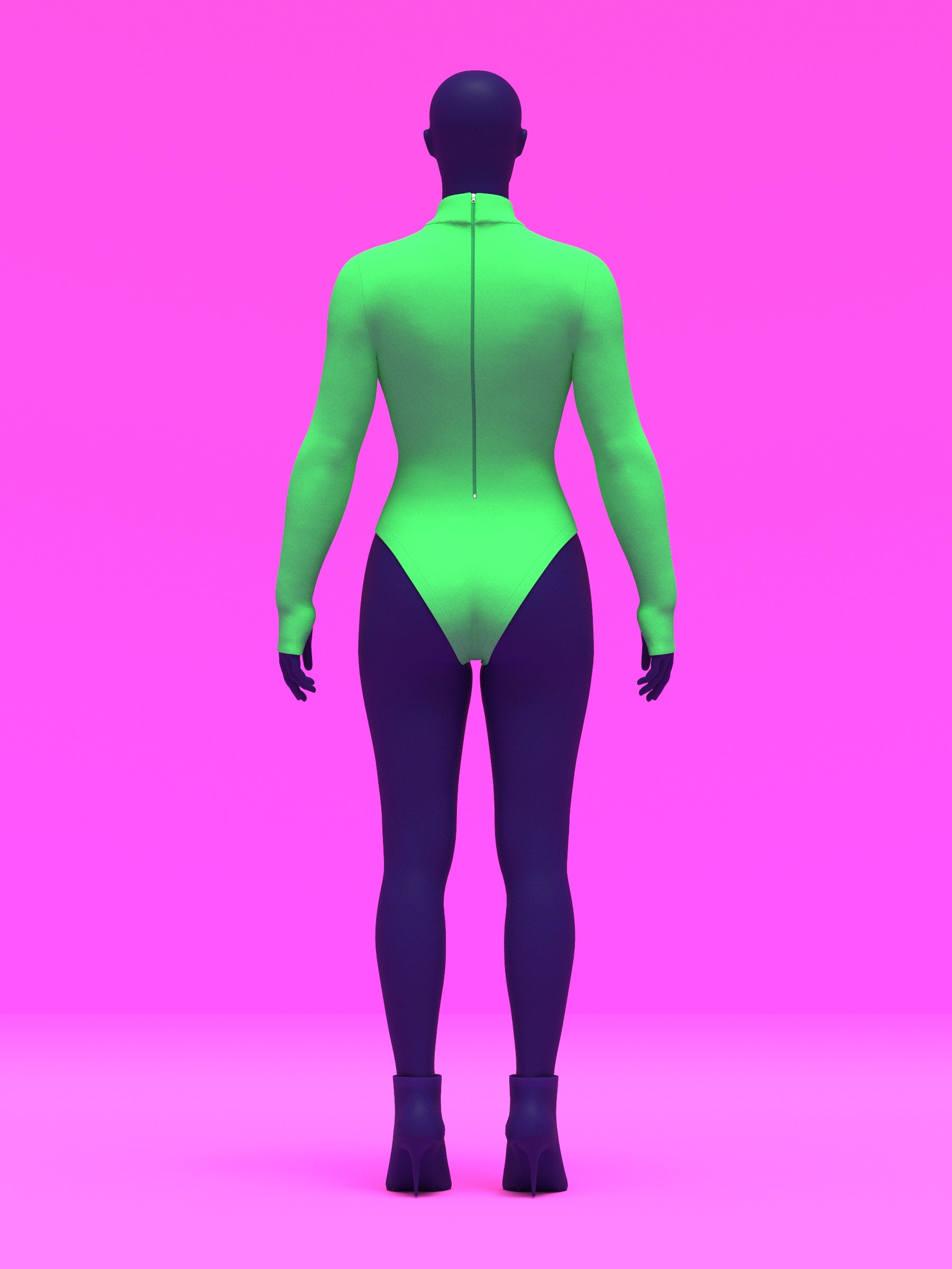 Long Sleeve Leotard Sewing Pattern For Drag Queens and Womens Cosplay Stretch Dancewear Costume Easy Sew by Katkow Back