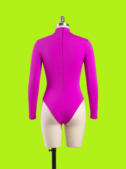 Long Sleeve Leotard Sewing Pattern For Drag Queens and Womens Cosplay Stretch Dancewear Costume Easy Sew by Katkow Back Dressform