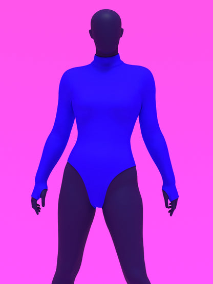 Long Sleeve Leotard Sewing Pattern For Womens Cosplay Stretch Dancewear Costume Easy Sew by Katkow Model