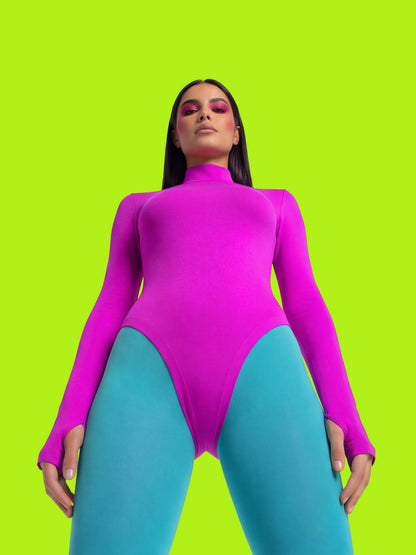 Long Sleeve Leotard Sewing Pattern For Womens Cosplay Stretch Dancewear Costume Easy Sew by Katkow Model