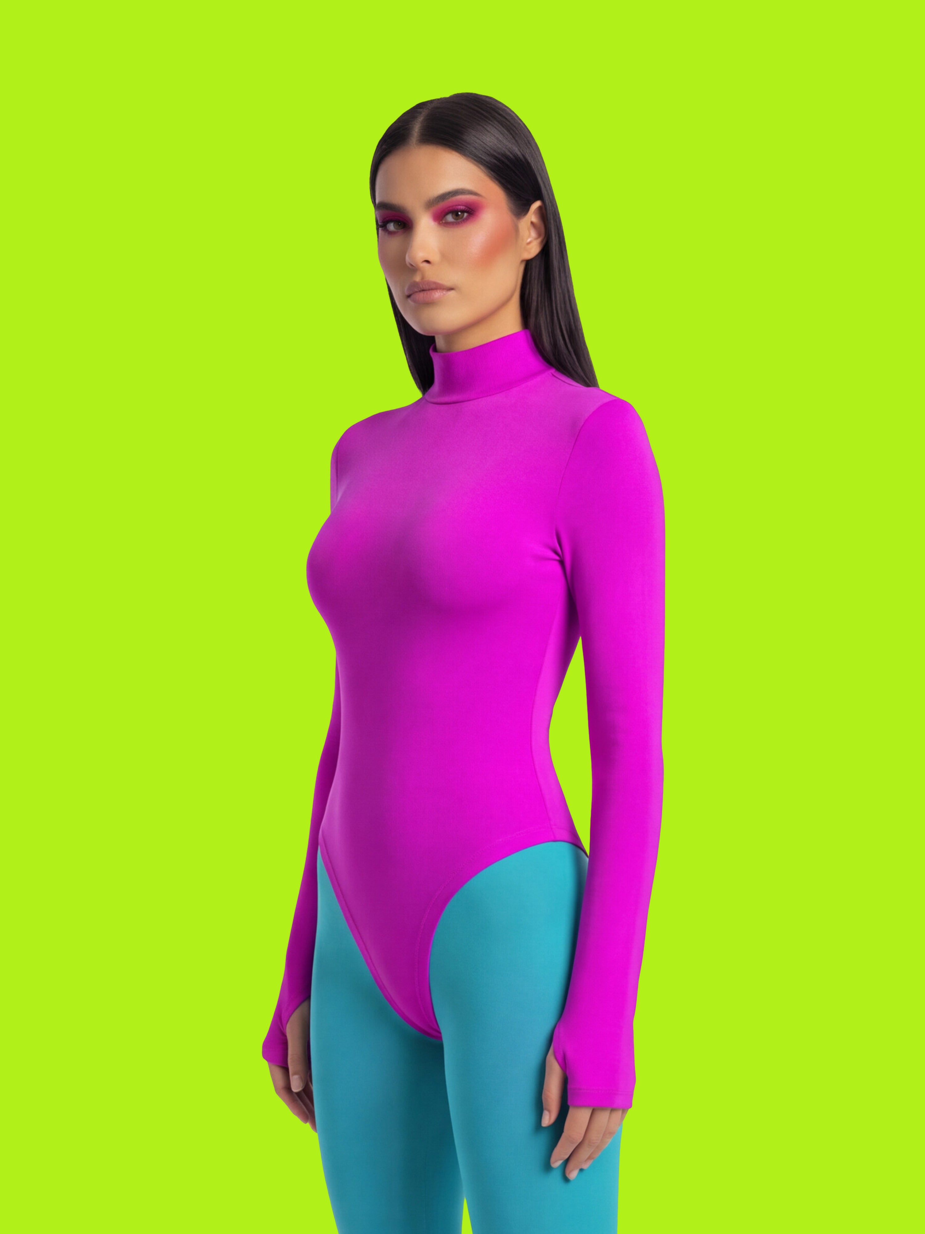 Long Sleeve Leotard Sewing Pattern For Womens Cosplay Stretch Dancewear Costume Easy Sew by Katkow Model