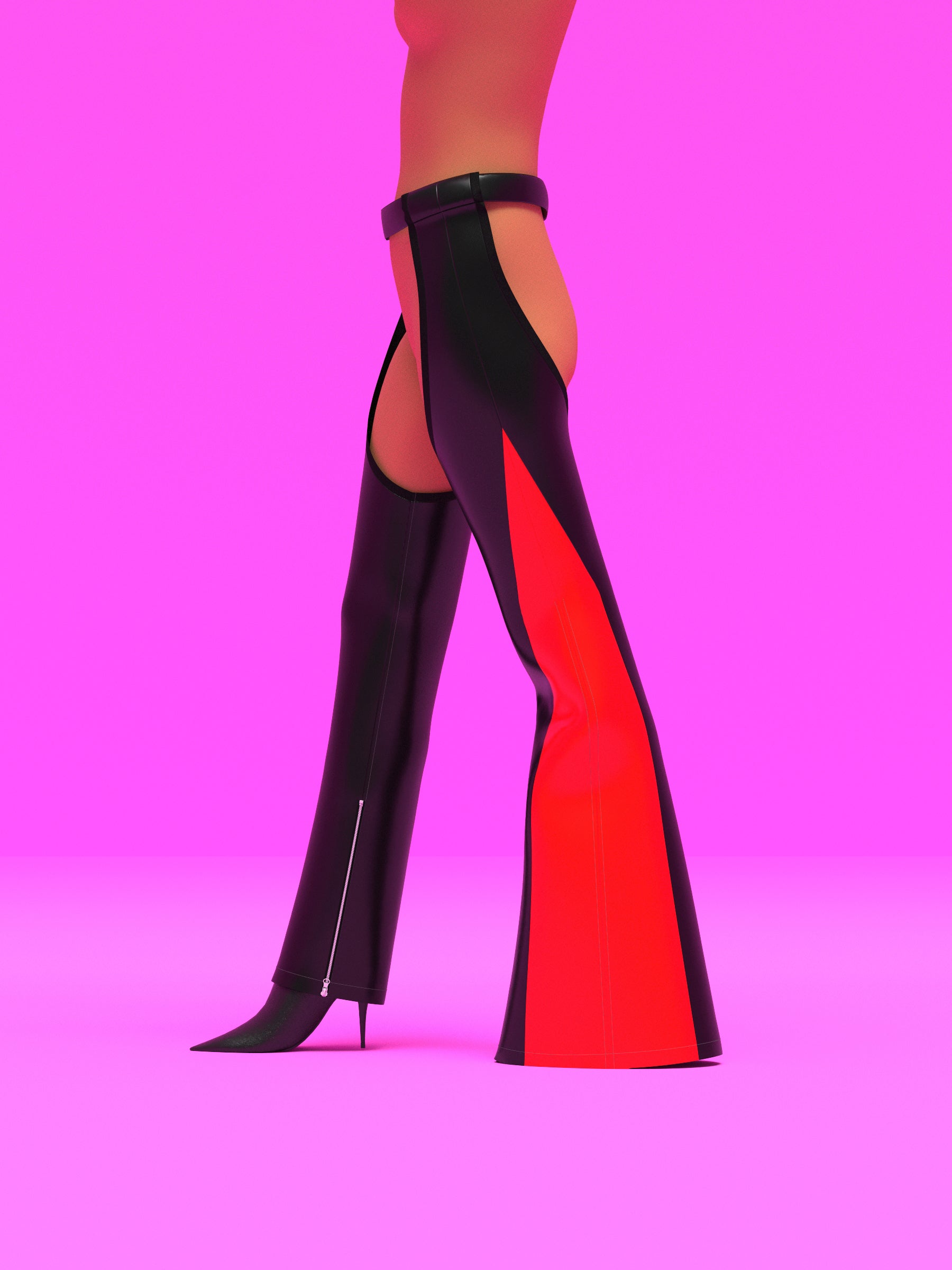 Striped Chaps Sewing Pattern For Drag Queens by Katkow Festival Rave Costume Cosplay Bell Bottoms 