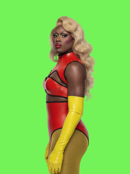 Sweetheart Harness Corset Sewing Pattern for drag queens goth alternative valentines day costume outfit leather by katkow side